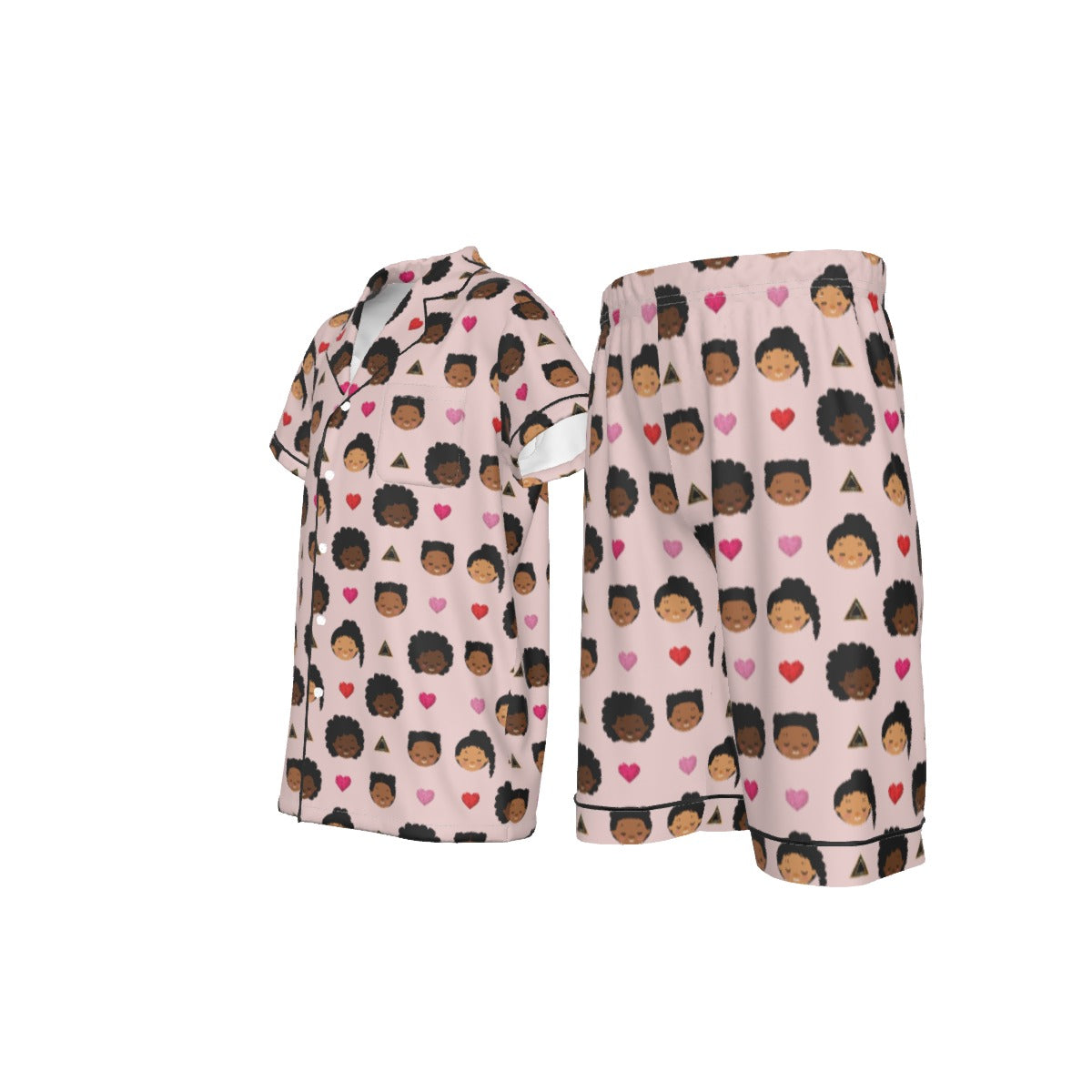 Love Me (Pink) Youth Satin Short Pajamas