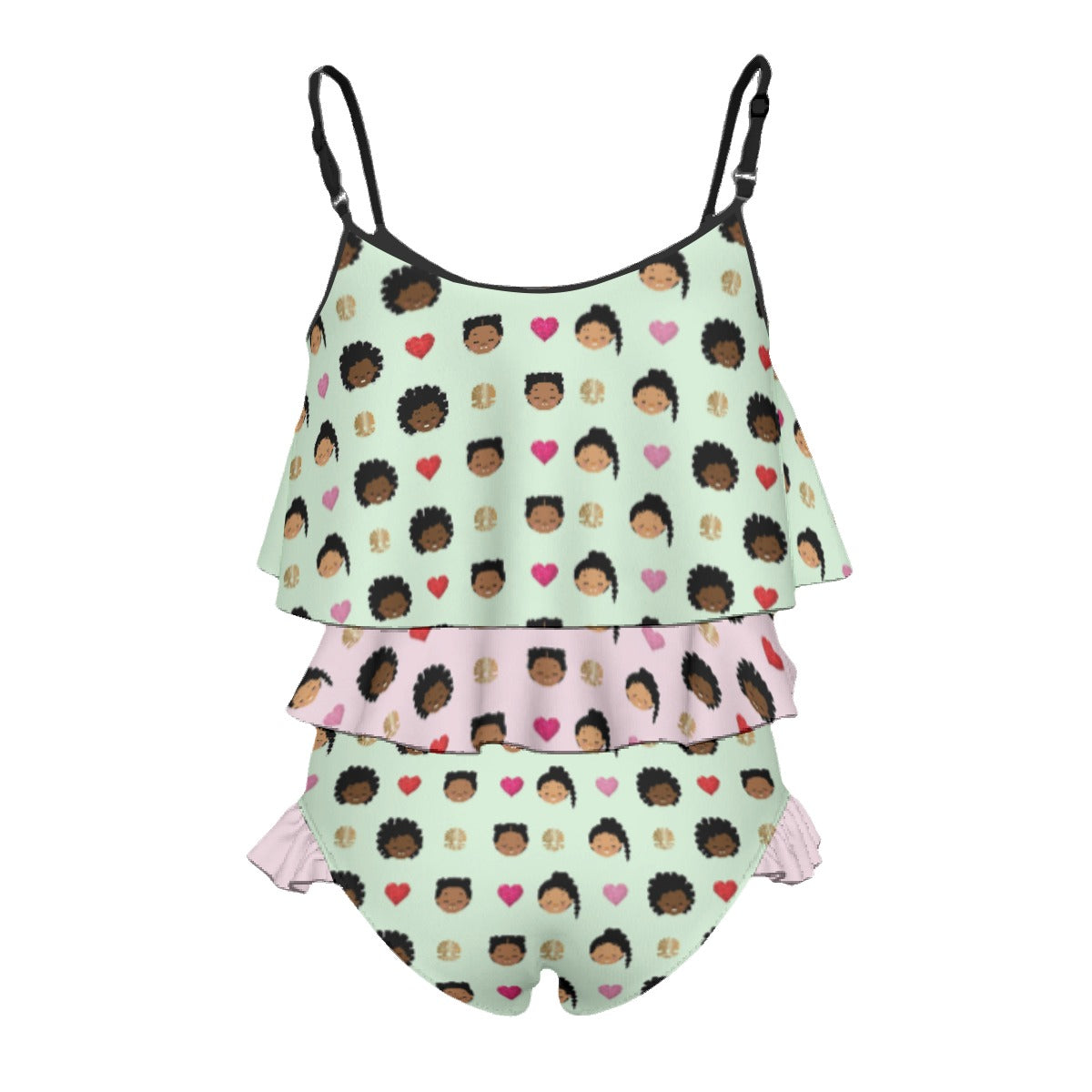 Seafoam Green Mermaid Strong Two-Piece Kid's Swimsuit