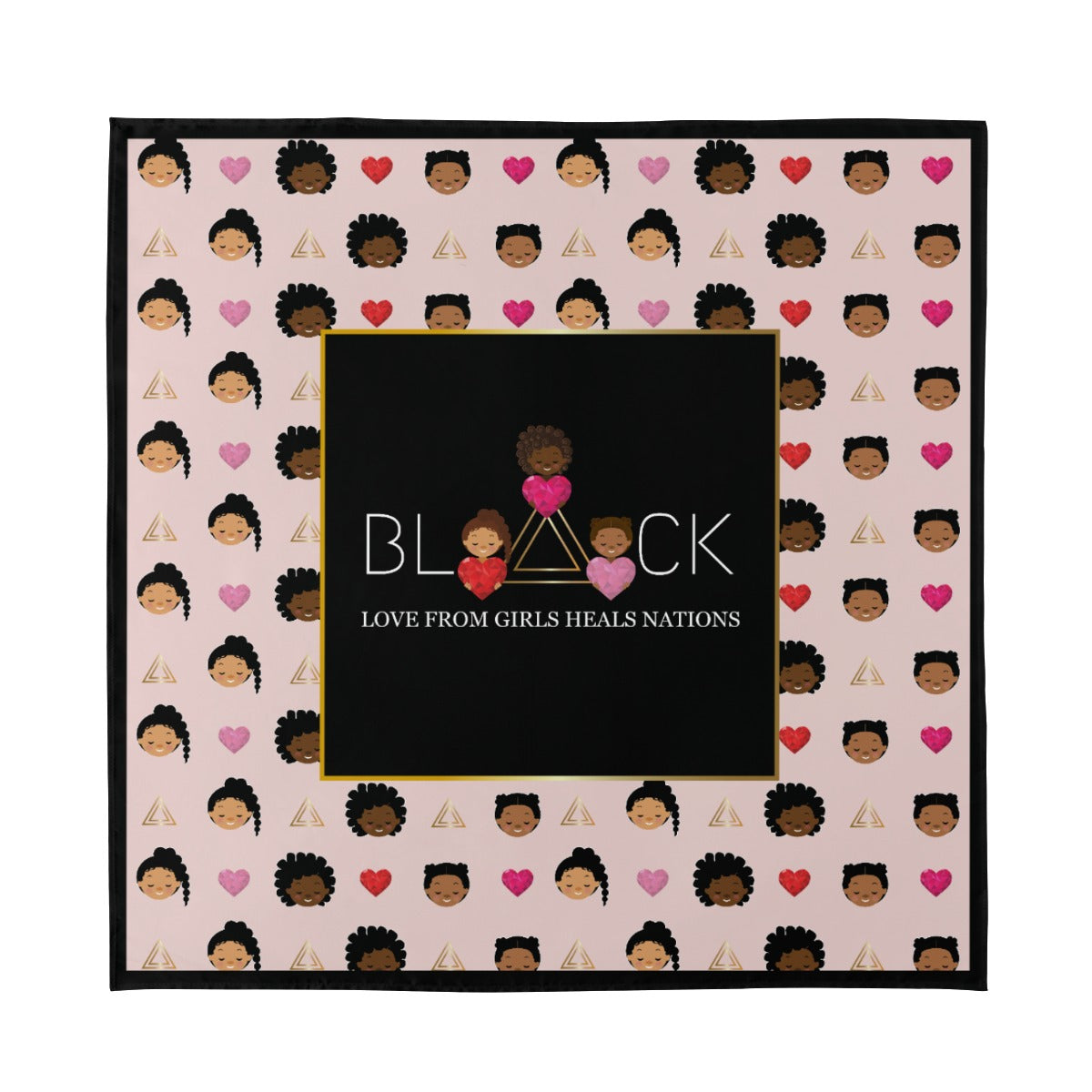 Black Girls Build Nations Pink Print Scarf