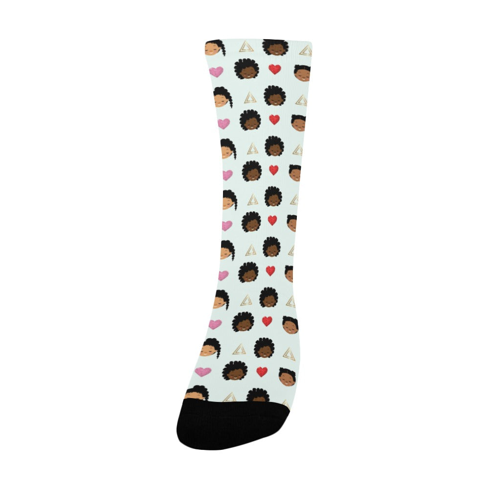 She Loves to Rock Socks Teal (Adult)