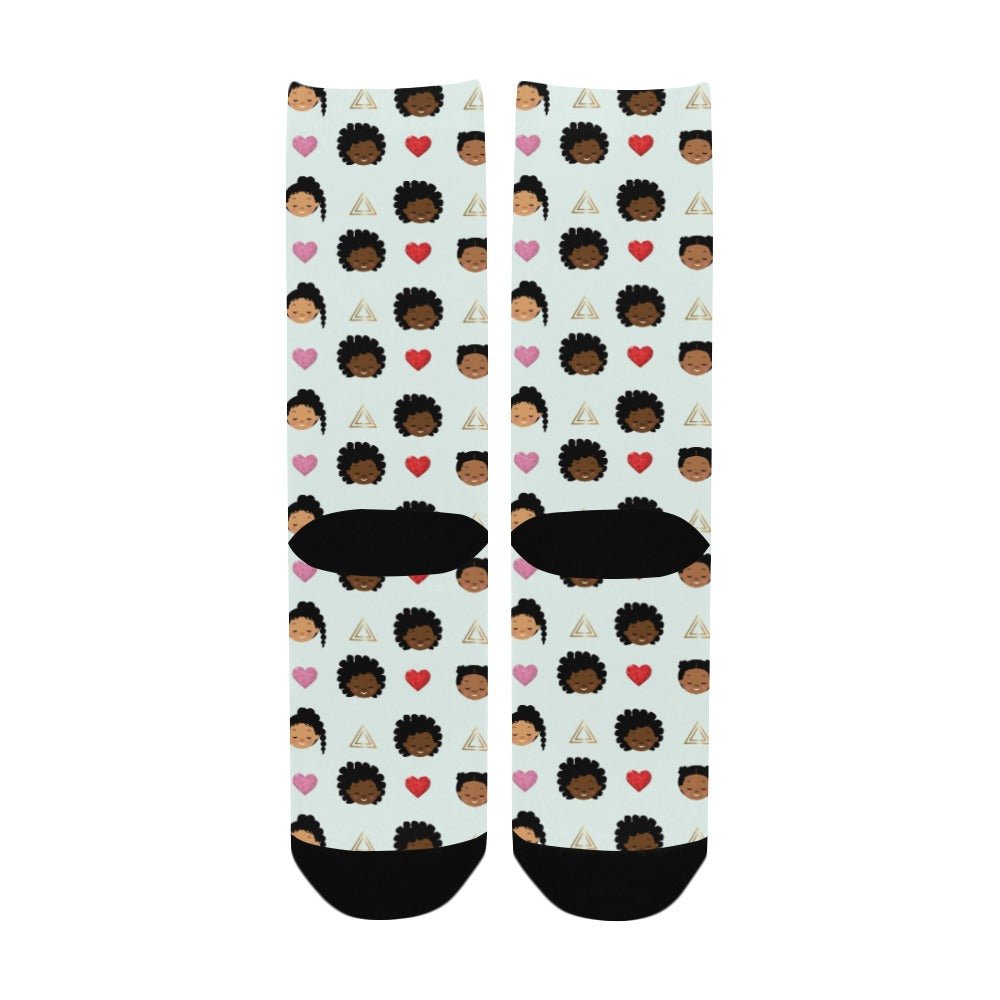 She Loves to Rock Socks Teal (Adult)