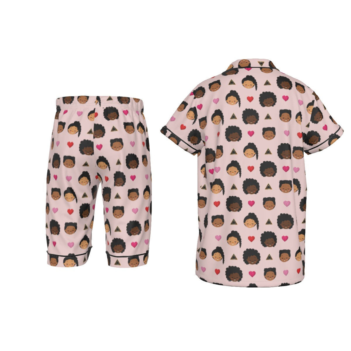 Love Me (Pink) Kid's Satin Short Pajamas