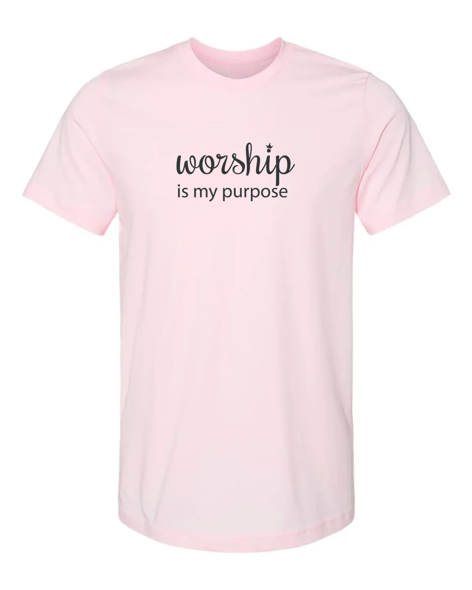 Worship is My Purpose Short Sleeve Shirt (Soft Pink)