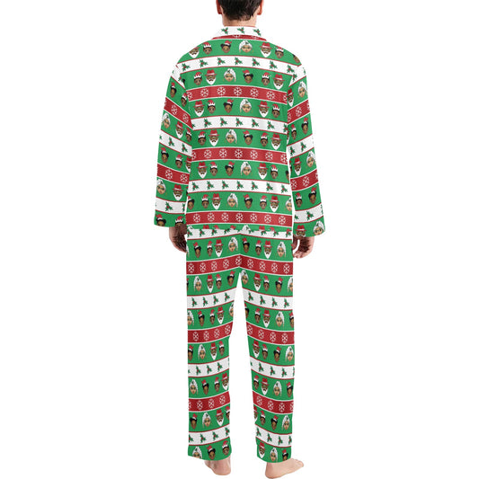 Classic Christmas Long Sleeve 2 Piece PJs (Men) Men's Long Pajama Set (ModelSets 02)