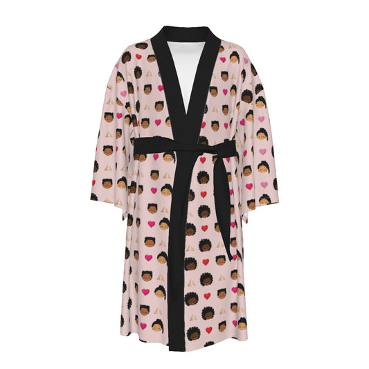 Pink Girls Kimono Robe