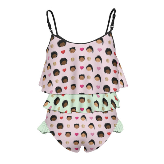 Pink Mermaid Strong Two-Piece Kid's Swimsuit