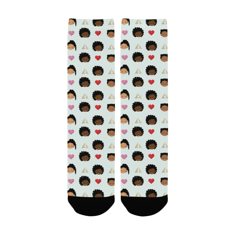 She Loves to Rock Socks Teal (Adult) – GoGoGabby