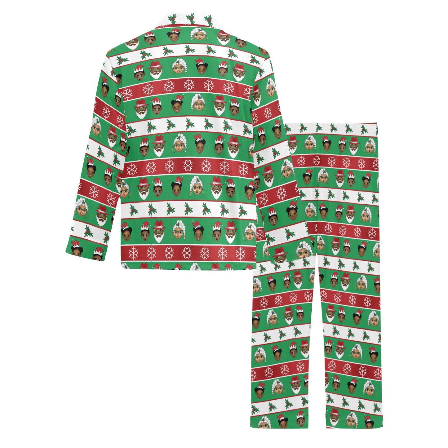 Classic Christmas Long Sleeve 2 Piece PJs (Men) Men's Long Pajama Set (ModelSets 02)