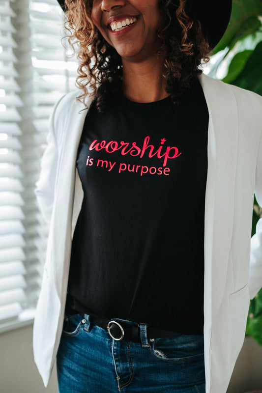 Worship is my Purpose Black T-Shirt