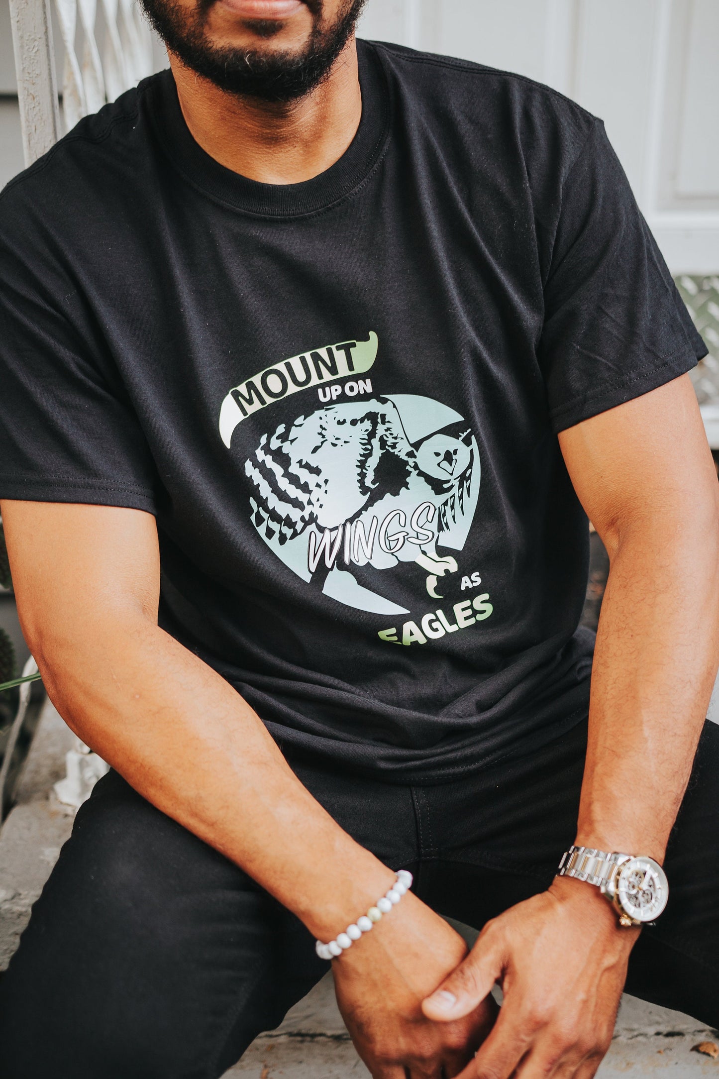 Eagles wings shirt, gift for him, Christian Tee, Christian Shirt Gift, Jesus Shirt, Religious Apparel, Church Shirts, Christian Tee for Men