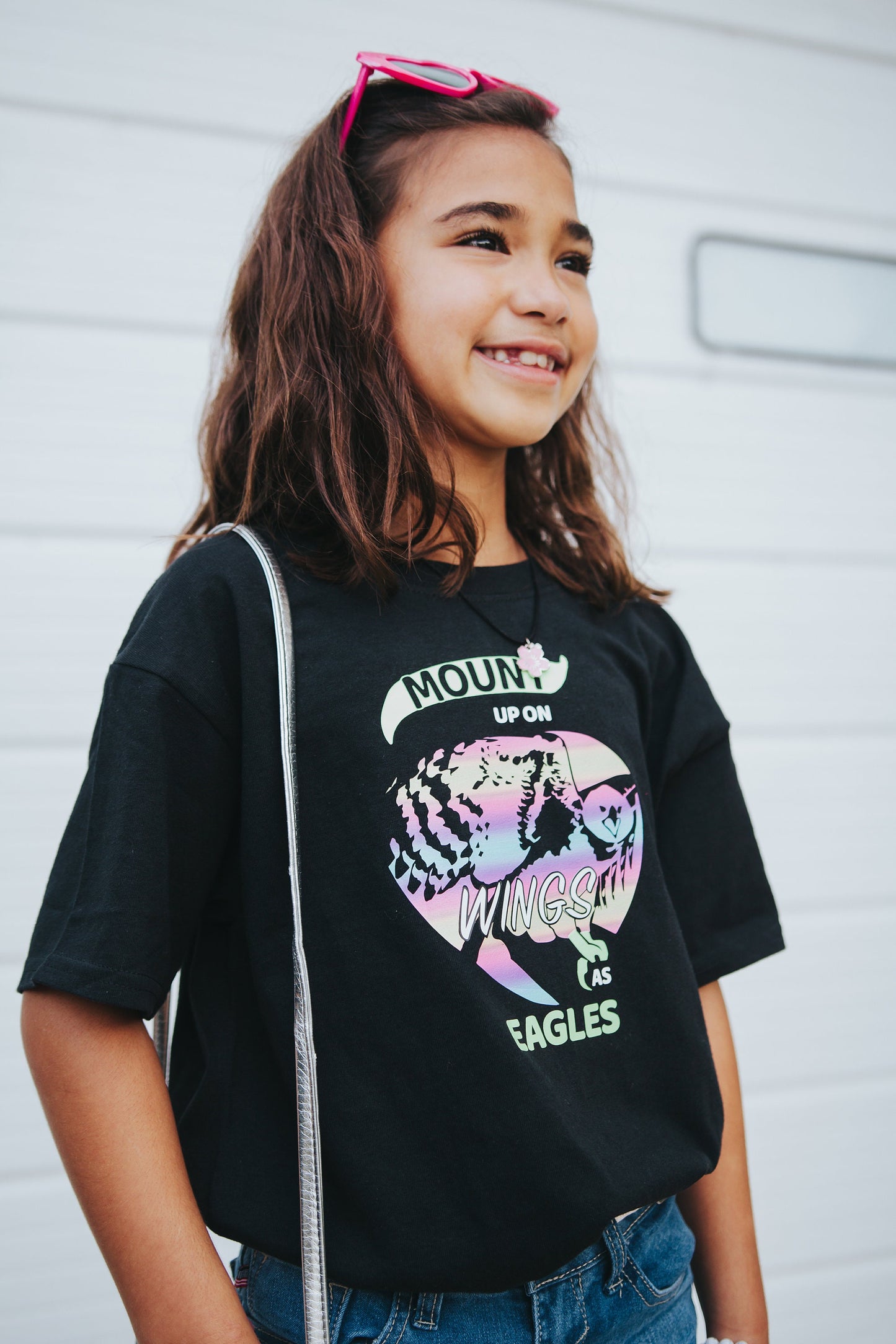 Eagles wings kids shirt, Christian Tee, Christian Shirt Gift, Jesus Shirt, Religious Apparel, Church Shirts, Christian Tee for Girls