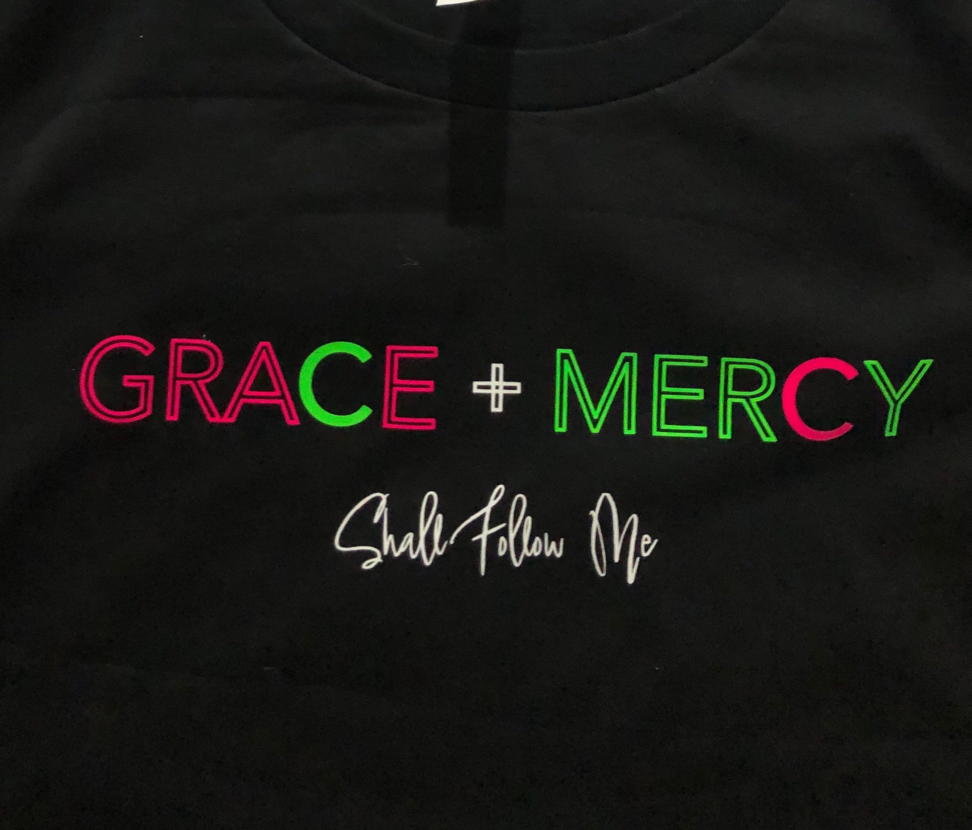 Mercy Road Apparel Grace and Grit T Shirt, Rose Shirt, Flower Country Western T-Shirt Black Crew / L